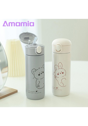 Lebihmurah Generic Amamia Su Şişesi Tek Elle Çalıştırma Isı Korumalı Pipetli Su Sürahisi
