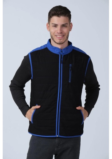 Alexandergardı Renk Detaylı Yelek E25-605yelek Lacivert