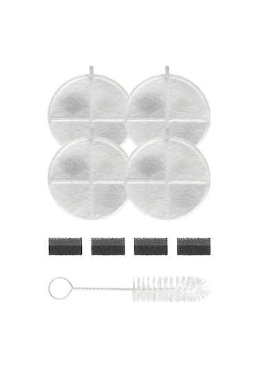 Xenon Smart Akıllı Otomatik Kameralı Kedi Tuvaleti Paslanmaz Çelik Kaseli 4lt Mama Kabı Led Işıklı Su Pınarı Ve Filtre 4'lü Pet Seti