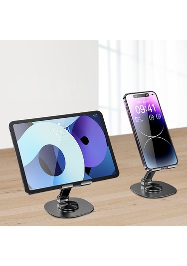 Go Des Gd-hd373 Ayarlanabilir Katlanabilir 360 Derece Dönebilen Telefon Ve Tablet Standı Siyah Siyah