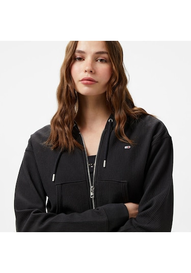 Tommy Hilfiger Tommy Hılfıger Kadın Sweatshırt Dw0dw18763-bds Dw0dw18763-bds Siyah Siyah