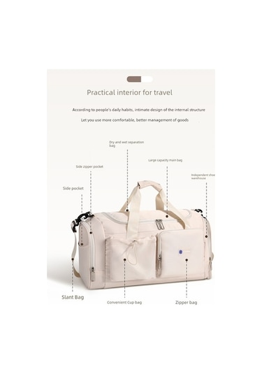 Carrier- Büyük Boy Seyahat Spor Çantası - Gri Um52463-2 Yurt