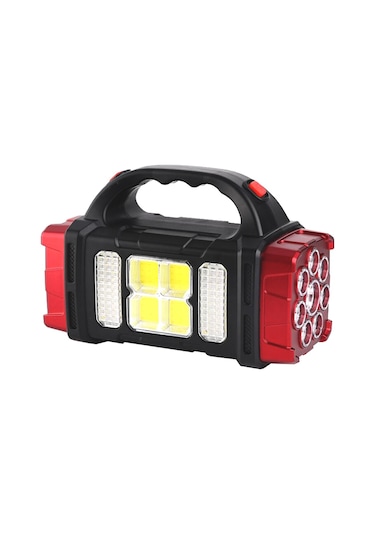 Powermaster Hb 1678 Solarlı Usb Çıkışlı Şarj Edilebilir 38 Watt Kamp Feneri Siyah