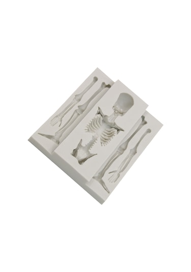 Gatherco Kafatası İskeleti Çikolata Silikon Kalıpları 3d İskelet Kemik Silikon Kalıp Şeker Kurabiye Yapımı İçin Kendin Yap Pişirme