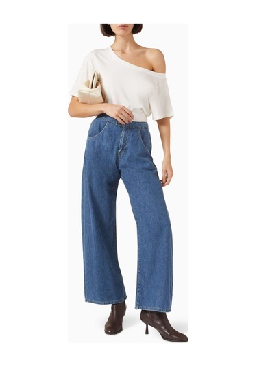 Eb Denim Eddie Bowed Jean - - Denim Kumaş - Şekilli Elegans İle Modern Tasarım Mavi