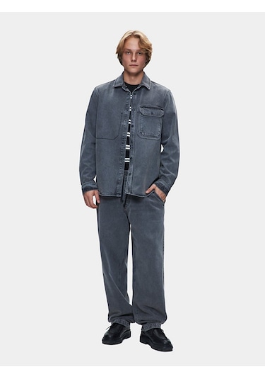 Ltb Aıdan Klasik Kesim Jean Gömlek 010096123816045 55819 Koyu Gri