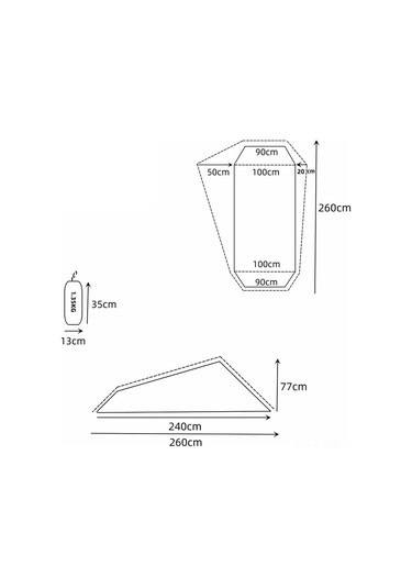 Yifomall Tek Kişilik Ultra Hafif Alüminyum Direkli 4 Mevsim Su Geçirmez Moskit Önleyici Doğa Kamp Tente Özel Zemin Bezi Çok Renkli