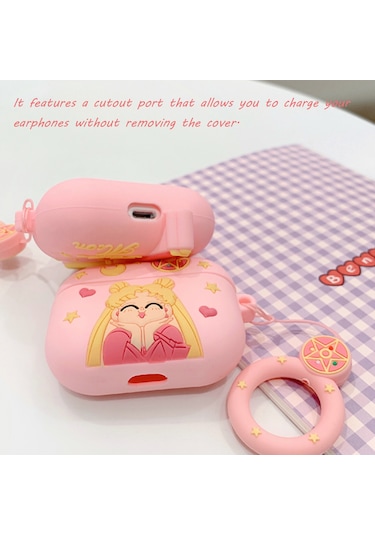 Honmex Airpods Uyumlu Pro Tws Kulaklık İçin 3d Silikon Korumalı Kılıf - Büyücülük Çubuğu Desenli 2. Model Diğer