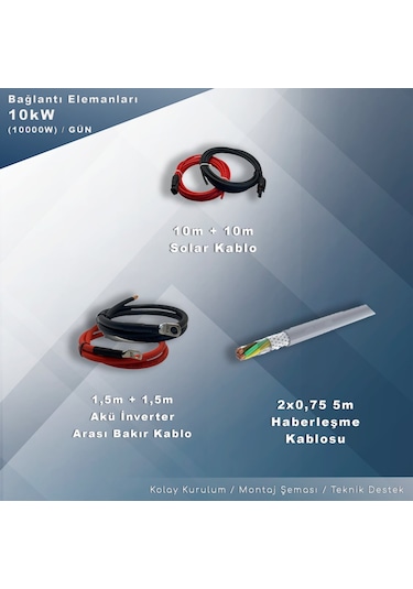Matech 10 KW Solar Paket Sistem 10000W/gün