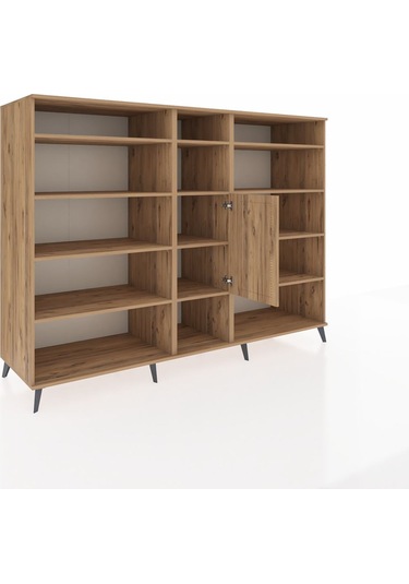 Kronos Dolap 12 Raflı Tek Kapaklı 220x59x163 Çam-çam Çam-çam