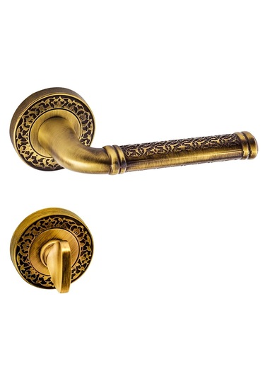 Doğanlar Topkapı Lüx Prinç Rozetli Kapı Kolu Olifka Antik Sarı