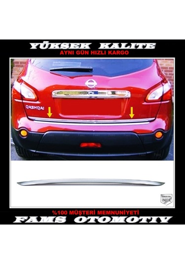 Nissan Qashqai Krom Bagaj Alt Çıtası 2007-2013 Arası P.Çelik N11.5367