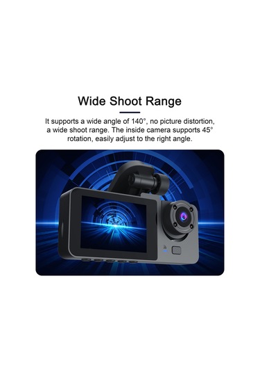 Samdoo "3'lü Kameralı 1080p Araç Kayıt Cihazı: Gece Görüşlü, Döngü Kayıt, 140 Geniş Açı"