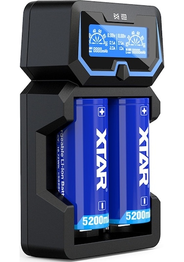 Xtar X2 LCD Ekranlı Pil Şarj Cihazı
