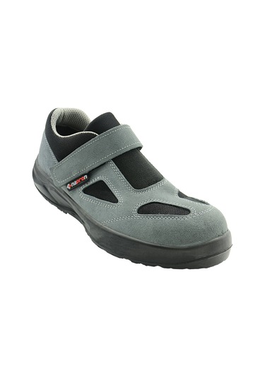 As9000 Gri Süet Kaplama Çelik Burunlu Suya Dayanıklı İş Ayakkabısı S1 45 Numara Gri