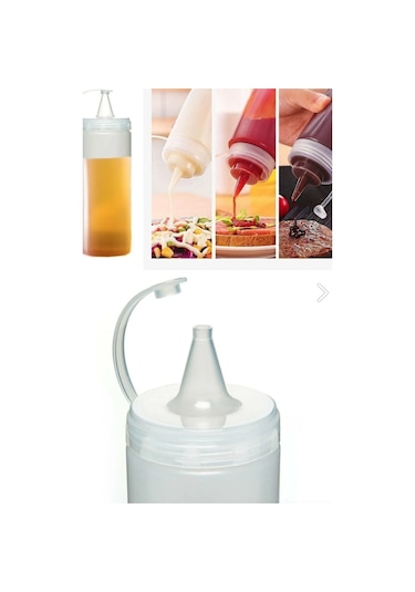 Titiz Şeffaf Plastik Sızdırmaz Kapaklı Fişek Sosluk 700 ML X 6'lı