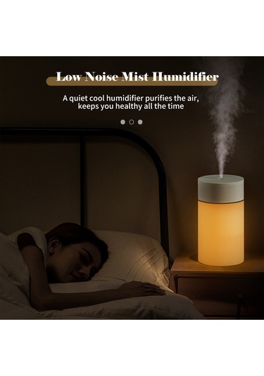 Aubyhe 260ml Usb Akıllı Nemlendirici: Otomatik Kapanma, 7 Renkli Gece Lambası, Sürekli Ve Aralıklı Sprey Modları - Ev/ofis İçin