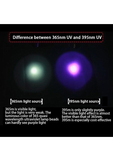 Ultra Violet Led El Feneri Blacklight Işık 395/365nm Muayene Lambası Meşale Işığı Uv Lamba Zumlanabilir 3 Modu Ultraviyole Lamba 365nm Uv Torch Siyah