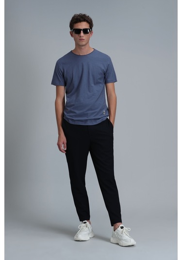 Lufian Junya Erkek Basic Tisört Gece Mavisi Gece Mavisi 111020203100230 111020203100230 Saks Mavisi