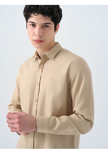 Loft Regular Fit Taş Erkek Gömlek Lf2038615 Taş