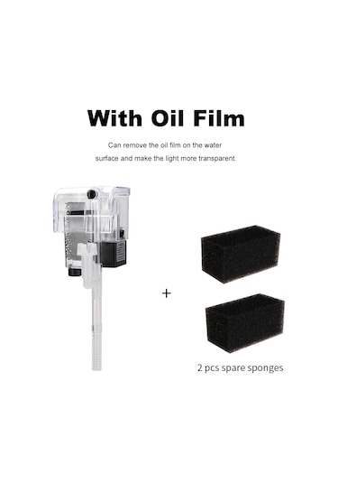 Yifomall Dh06-1 Duvar Tipi Akvaryum Filtresi, Yağ Filmi Temizleyici, 250l/h Debi, 3w Güç, Plastik, Su Standartı Şarj, Küçük Kaplar İçin