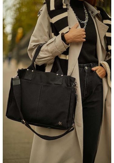 Manuka Kanvas Everyday Bag Siyah