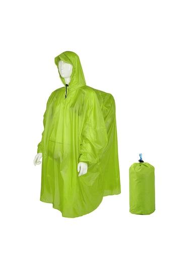 Padalink 15d Naylon Silikonlu Yağmurluk - Sırt Çantalı Outdoor Yağmurluk Yeşil Yeşil