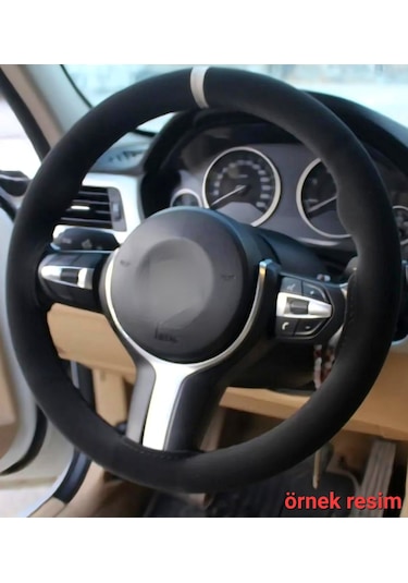 Vw Transporter T5 Dikmeli Direksiyon Kılıfı Alkantara Gri Yüzüklü