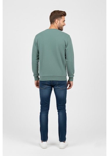 Baglan Erkek Sıfır Yaka Selanik Sweatshirt Regular Kalıp Bgl-st04870 Elma
