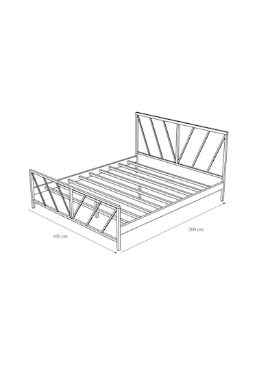 Metalia Gm 227 Gözde Çift Kişilik Karyola Beyaz 160X200