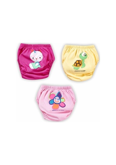 Desenli Desenli 3'lü Alıştırma Külodu 1-2-3 Yaş