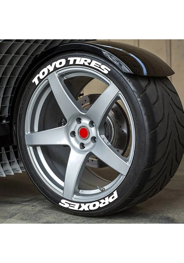 Bir Lastik Mektup Araba Lastiği Styling Dekoratif Sticker Pvc Su Geçirmez Kişiselleştirilmiş 1w Toyo 1 Piece Set
