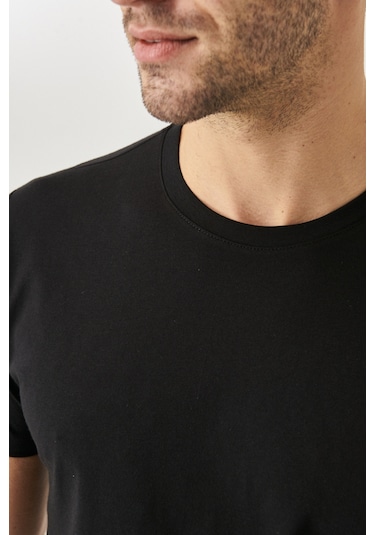 AC&Co / Altınyıldız Classics 4A4800000001SYHXS Slim Fit Bisiklet Yaka Kısa Kol Pamuklu Erkek Tişört Siyah AC&Co / Altınyıldız Classics 4A4800000001SYHXS Slim Fit Bisiklet Yaka Kısa Kol Pamuklu Erkek Tişört Siyah