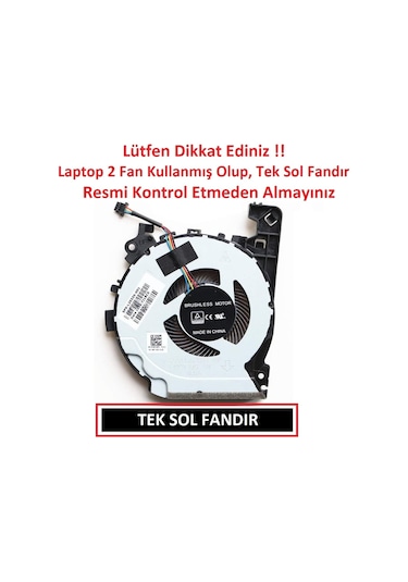 HP Uyumlu Pavilion Gaming 15-Cx0051Tx Fan İşlemci Fanı Tek Sol