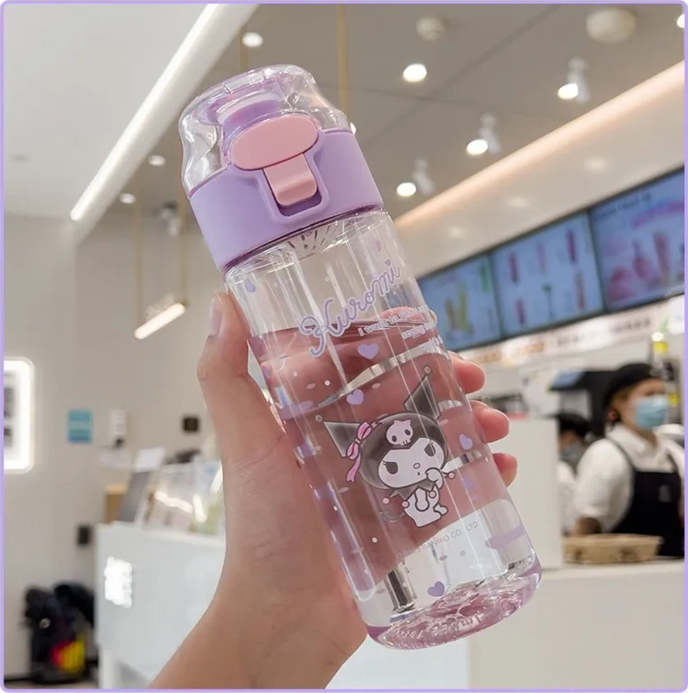 Yunboo Mor Spor Su Bardağı 550ml, Tritan Malzeme, Ölçüm Ölçeği, Kol Çantası, Öğrenci Ve Spor İçin, Hafif Tasarım Çok Renkli