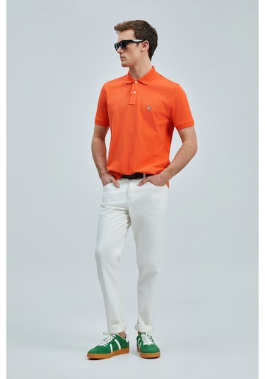 Lufian Erkek T Shirt 111040206s2 Lacivert-turuncu Lacivert - Turuncu