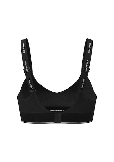 Calvin Klein Kadın Pamuklu Elastik Logo Desenli Bel Bantlı Siyah Büstiyer-13386 Siyah