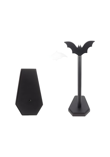 Skycity Gotik Ahşap Çöpe Dönüştürülebilir Tabak Havlu Tutucu - Halloween Dekoratif Masaüstü Havlu Rakibi Siyah