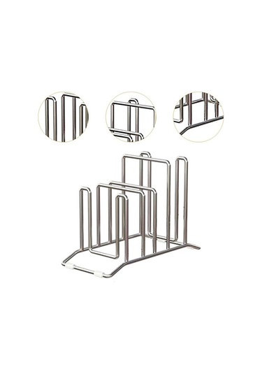 Pazly Suntek Kesme Tahtası Depolama Rafı - Tencere Tava Kapakları Bakeware Gümüş Gümüş