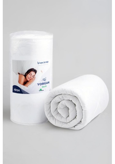 Niron Tek Kişilik Yorgan 155x215 Mikrofiber Kumaş, 200 G/m² Silikon Elyaf Dolgu Beyaz