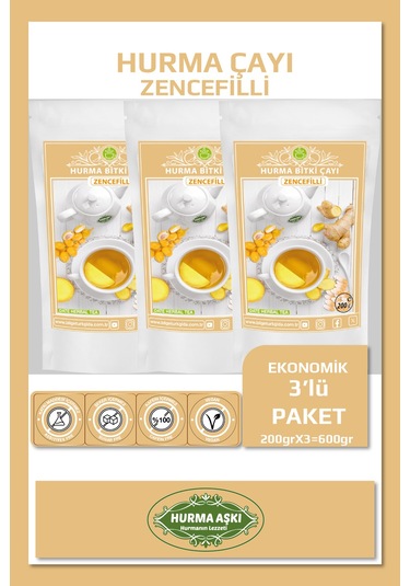 Hurma Aşkı Hurma Çayı Zencefilli 3 x 200 G