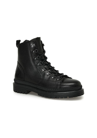 Lumberjack Esteves 3pr Siyah Hakiki Deri Comfort Casual Postal Bot Siyah