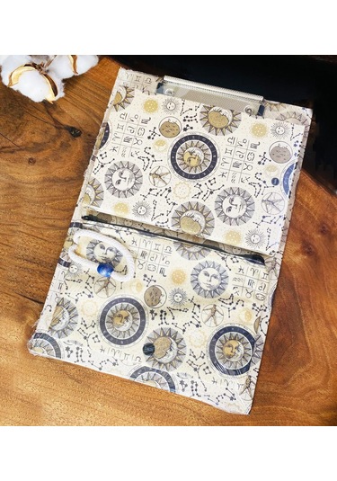 Tarot Ay Ve Güneş Tasarımlı Sekreterlik Defter Ve Kalemlik Kırtasiye Seti 2871
