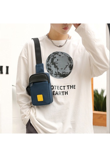 Youtek Erkek Nylon Casual Çapraz Çanta - Koyu Mavi, Hafif Ve Fonksiyonel, 19x13x4cm Koyu Mavi