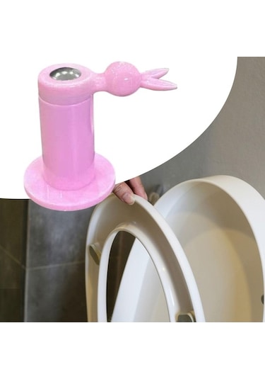 Trendooze Homyl Tuvalet Oturağı Minderi, Pratik Sabitleyici, Pembe Pembe