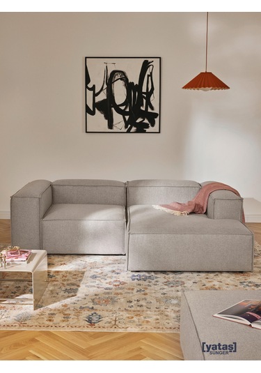 Most Mollis Plus Sağ Köşe 2 Modül Köşe 10 Kahverengi Keten Kumaş