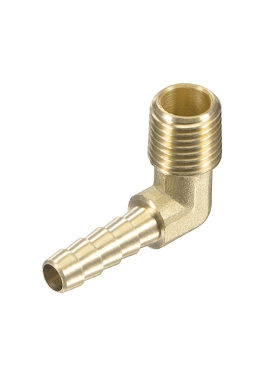 90 Derece Dirsek, Tüp Dirsek Dönüştürücü, 2pcs Pirinç Hortum Barb Bağlama Dirsek 1/8 - 1 İnç X 6 25mm Npt
