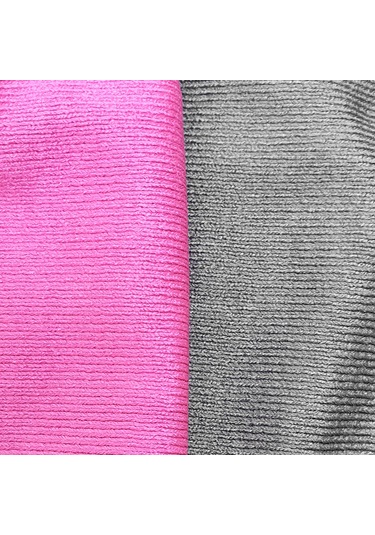 Smartbee Sosna Mikrofiber Kalın Cam Bezi Gri - Pembe 40 x 50 CM 2'li
