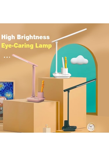 Cbtx Tb-87slı Pille Çalışan Katlanır Led Işık  Gece Lambası Kalem Tutuculu - Siyah