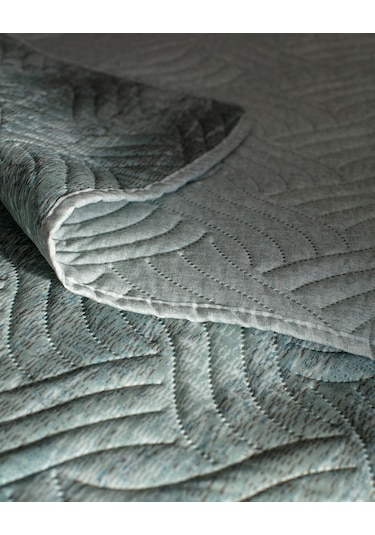 Madame Coco Agate King Size Yatak Örtüsü - Mint Yeşili Yeşil